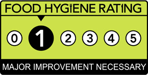 Food Hygiene Rating Scheme Score 1 (One)